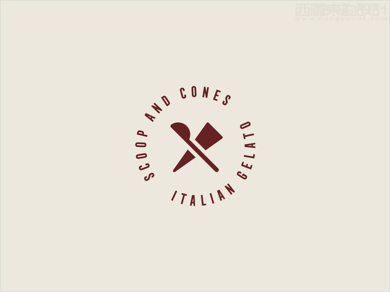 Scoop＆Cones冰淇淋logo圖形設計