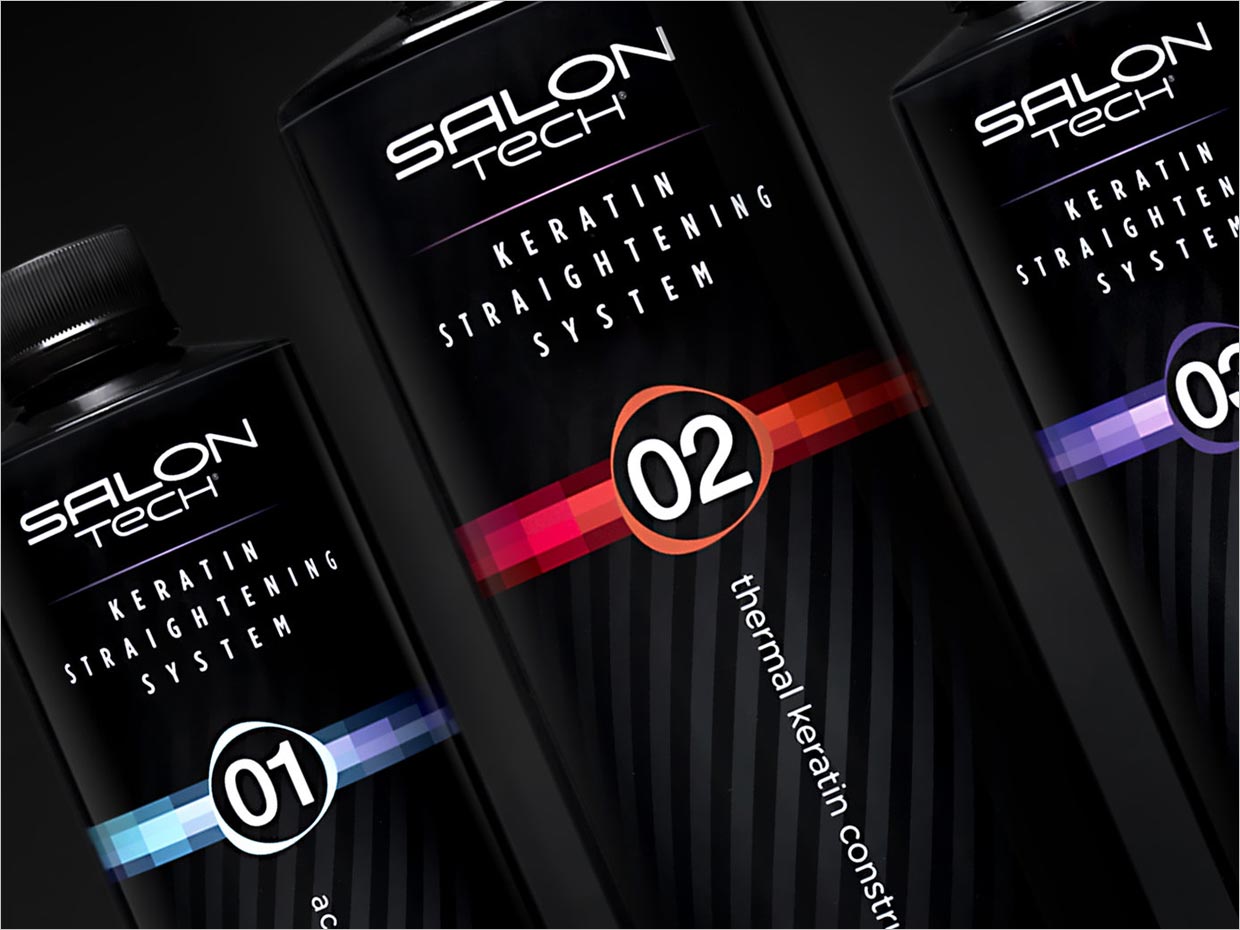 美國Salon Tech美容美發產品包裝設計之局部細節展示