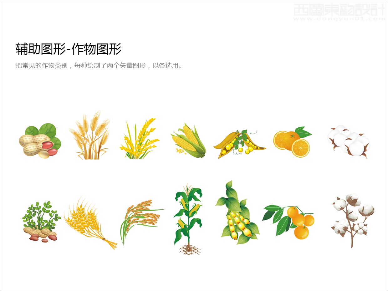 先正達(dá)集團(tuán)中國(guó)中化化肥復(fù)合肥料農(nóng)資包裝設(shè)計(jì)升級(jí)項(xiàng)目之作物類(lèi)別輔助圖形